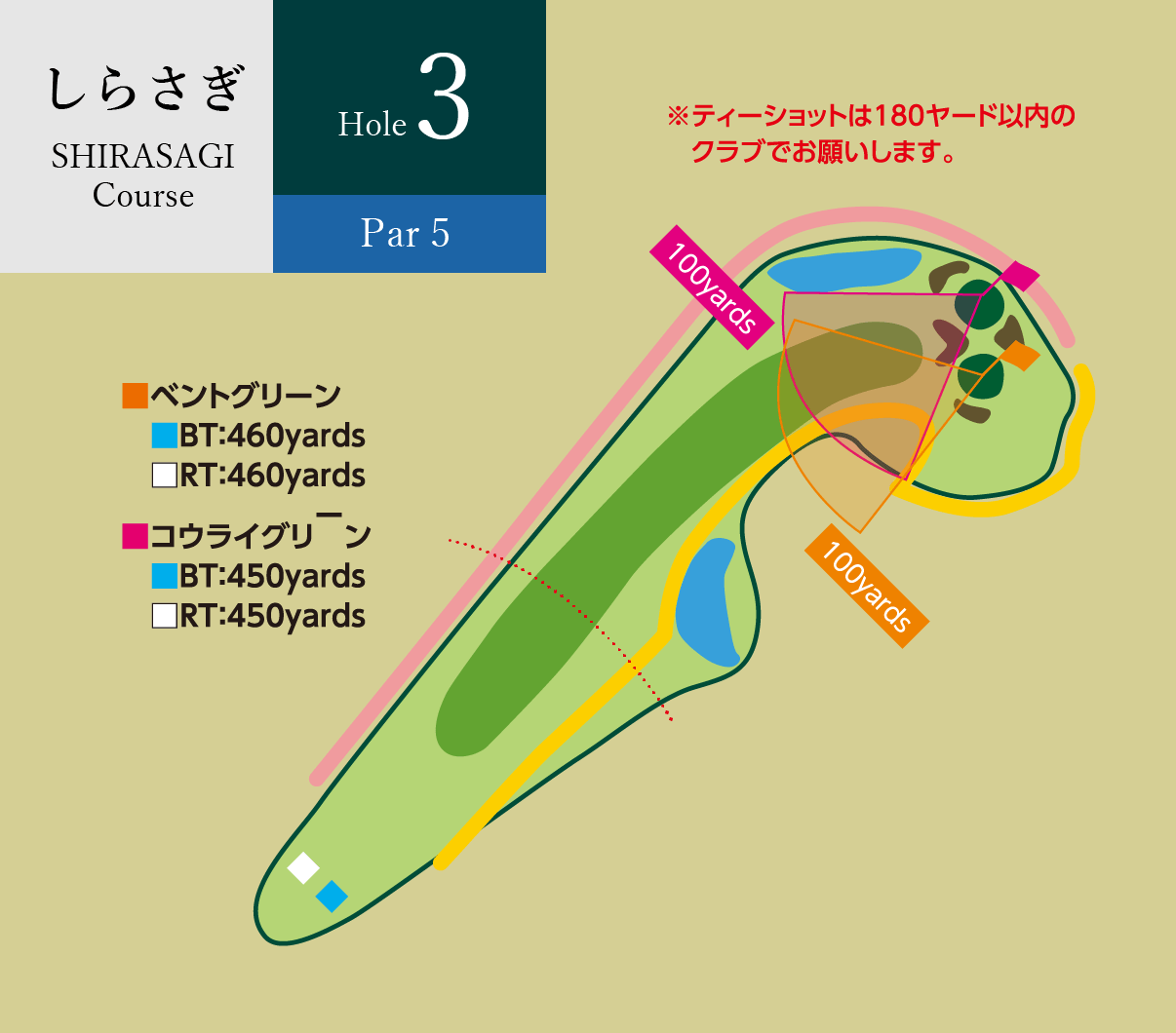 しらさぎコース Hole3